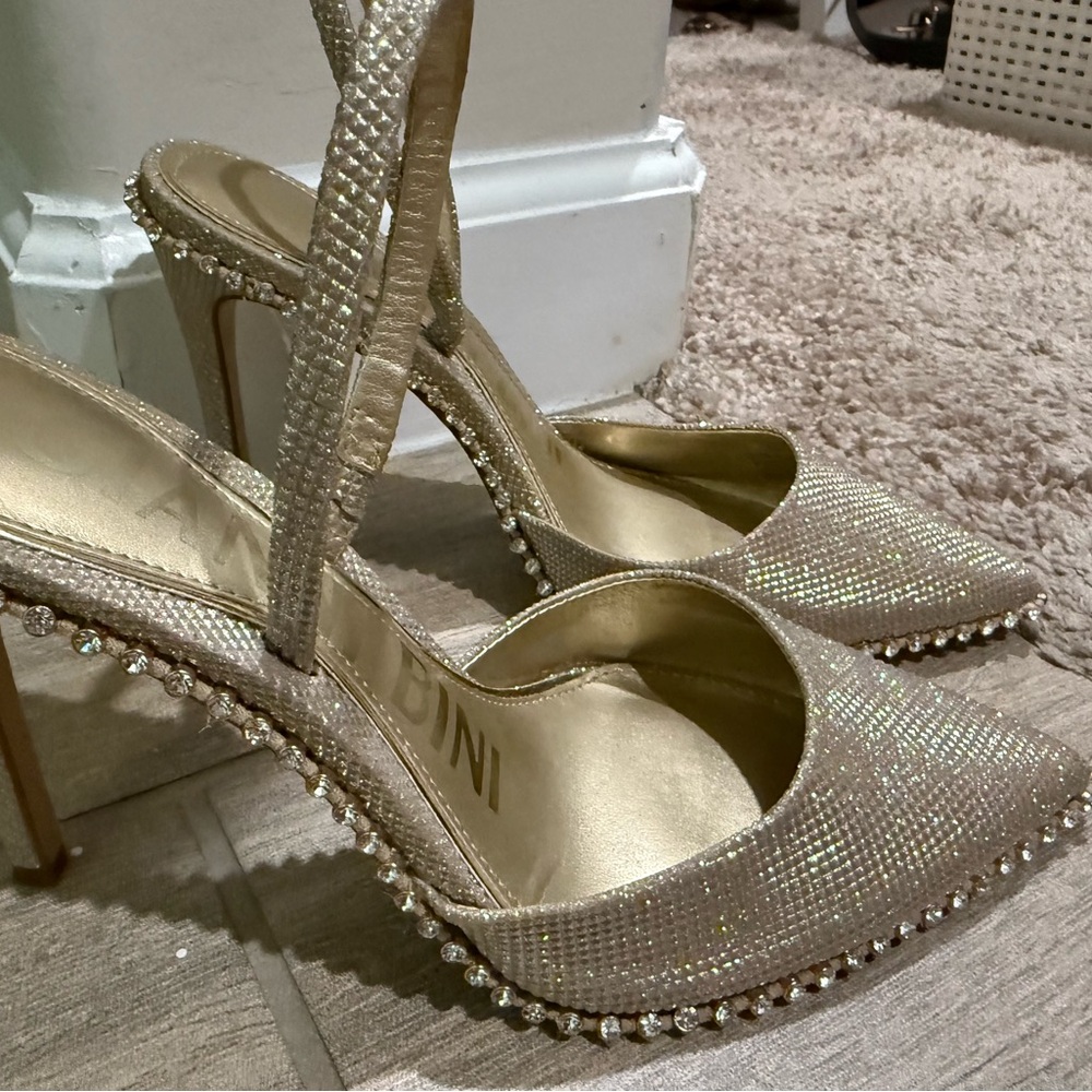 Gianni Bini Gold Embellished Heels